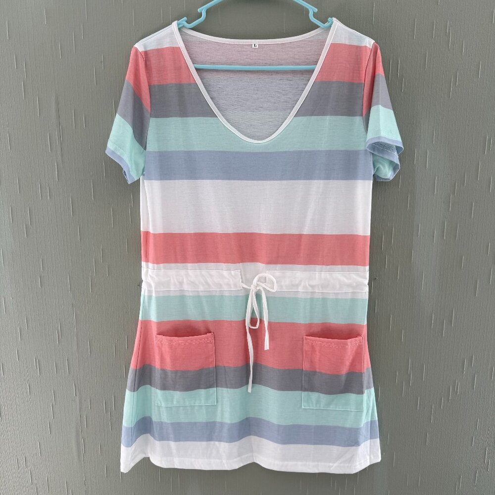 Women's striped dress.  Size Large